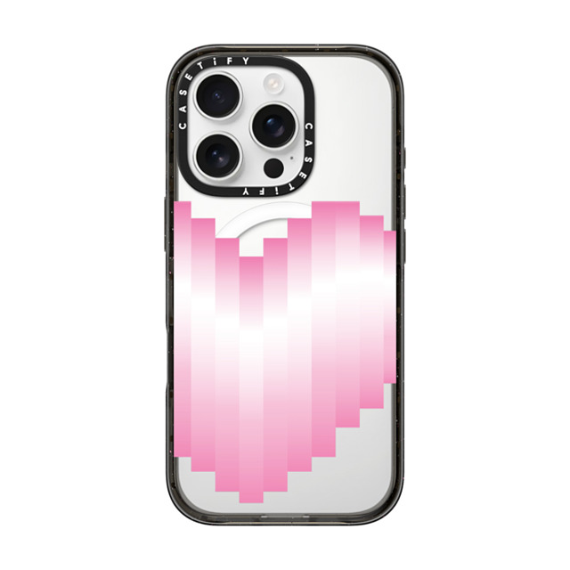 CASETiFY iPhone 16 Pro Case Black Impact Case MagSafe Compatible Heart Heart 8-beat Heart Mother's Day CASETiFY iPhone 16 Pro Case Black Impact Case MagSafe Compatible Heart Heart 8-beat Heart Mother's Day