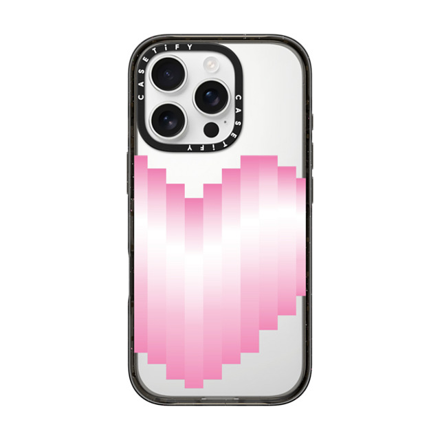 CASETiFY iPhone 16 Pro ケース ブラック インパクトケース Heart Heart 8-beat Heart Back to School CASETiFY iPhone 16 Pro ケース ブラック インパクトケース Heart Heart 8-beat Heart Back to School