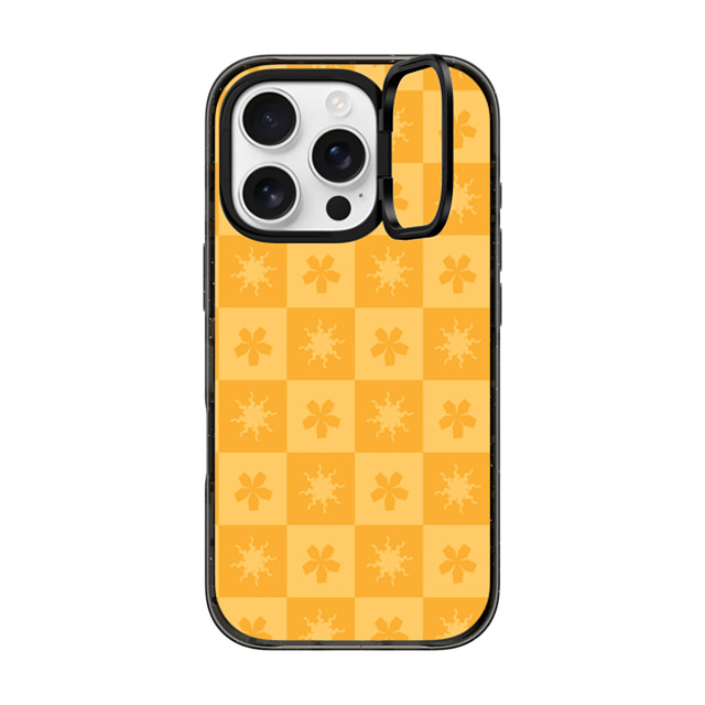 CASETiFY iPhone 16 Pro Case Black インパクトリングスタンドケース MagSafe対応 Sun or Flower casetify_artist CASETiFY iPhone 16 Pro Case Black インパクトリングスタンドケース MagSafe対応 Sun or Flower casetify_artist