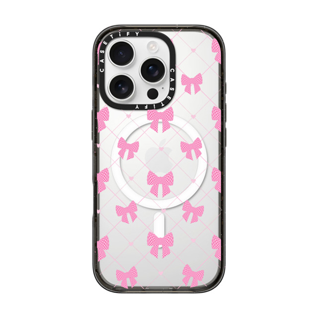 CASETiFY iPhone 16 Pro Case Black Impact Case MagSafe Compatible Ribbon Ribbon Bow-net Lace Mother's Day CASETiFY iPhone 16 Pro Case Black Impact Case MagSafe Compatible Ribbon Ribbon Bow-net Lace Mother's Day
