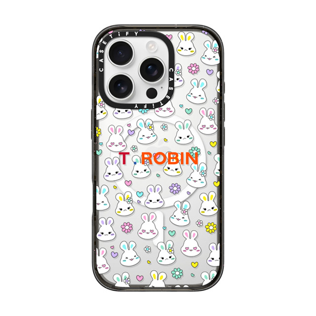 CASETiFY iPhone 16 Pro Case Black Impact Case MagSafe Compatible Bunny Floral Custom Case casetify_artist CASETiFY iPhone 16 Pro Case Black Impact Case MagSafe Compatible Bunny Floral Custom Case casetify_artist