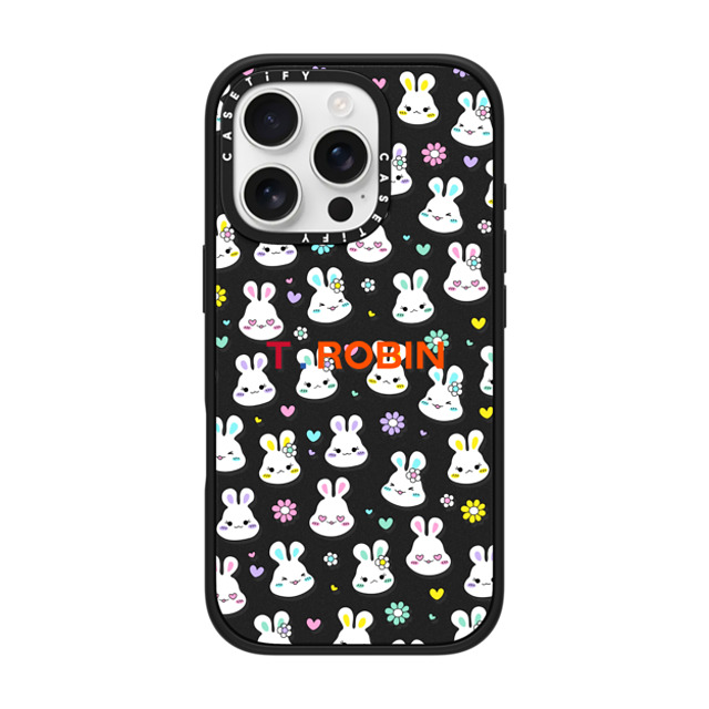 CASETiFY iPhone 16 Pro Case Matte Black Impact Case MagSafe Compatible Bunny Floral Custom Case casetify_artist CASETiFY iPhone 16 Pro Case Matte Black Impact Case MagSafe Compatible Bunny Floral Custom Case casetify_artist