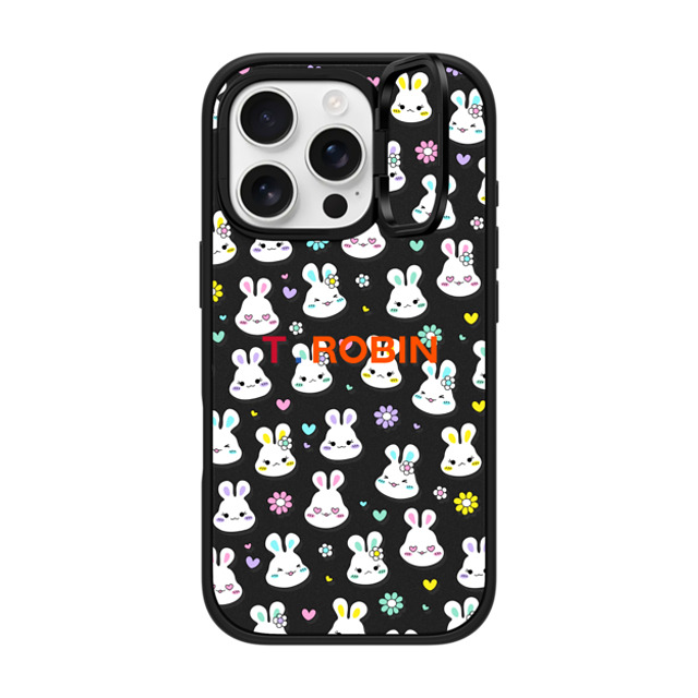 CASETiFY iPhone 16 Pro Case Matte Black インパクトリングスタンドケース MagSafe対応 Bunny Floral Custom Case casetify_artist CASETiFY iPhone 16 Pro Case Matte Black インパクトリングスタンドケース MagSafe対応 Bunny Floral Custom Case casetify_artist