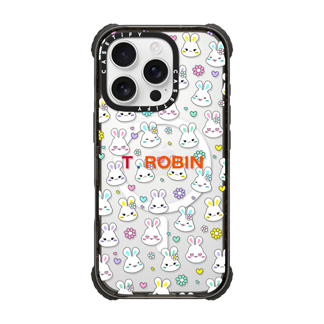 CASETiFY iPhone 16 Pro Case Black ウルトラ インパクトケース MagSafe 対応 Bunny Floral Custom Case casetify_artist CASETiFY iPhone 16 Pro Case Black ウルトラ インパクトケース MagSafe 対応 Bunny Floral Custom Case casetify_artist