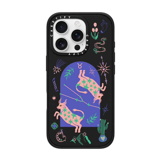 CASETiFY iPhone 16 Pro ケース マットブラック インパクトケース MagSafe対応 Taurus casetify_artist Father's Day CASETiFY iPhone 16 Pro ケース マットブラック インパクトケース MagSafe対応 Taurus casetify_artist Father's Day