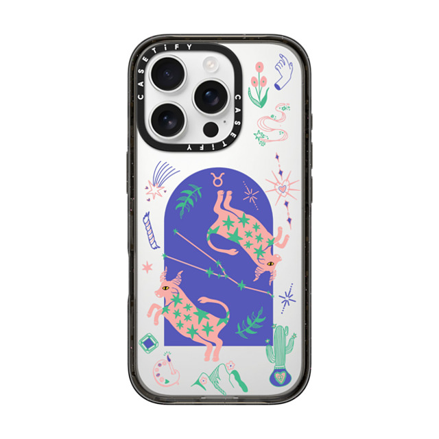 CASETiFY iPhone 16 Pro ケース ブラック インパクトケース Taurus casetify_artist Back to School CASETiFY iPhone 16 Pro ケース ブラック インパクトケース Taurus casetify_artist Back to School