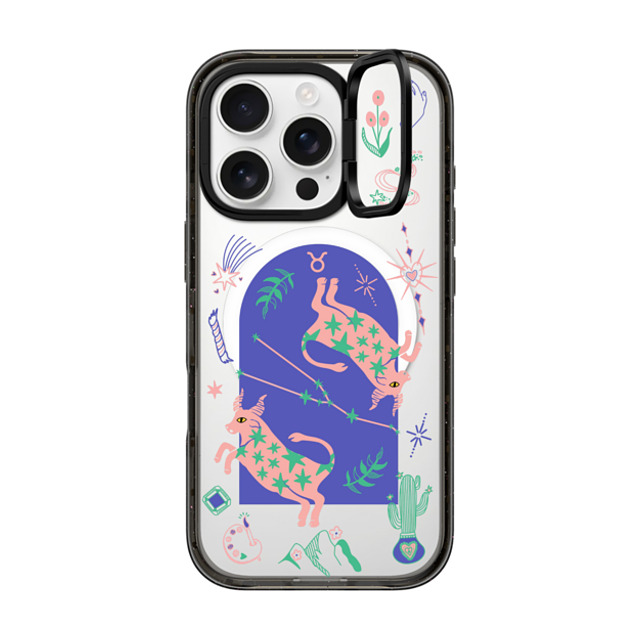 CASETiFY iPhone 16 Pro ケース ブラック インパクトリングスタンドケース MagSafe対応 Taurus casetify_artist Father's Day CASETiFY iPhone 16 Pro ケース ブラック インパクトリングスタンドケース MagSafe対応 Taurus casetify_artist Father's Day