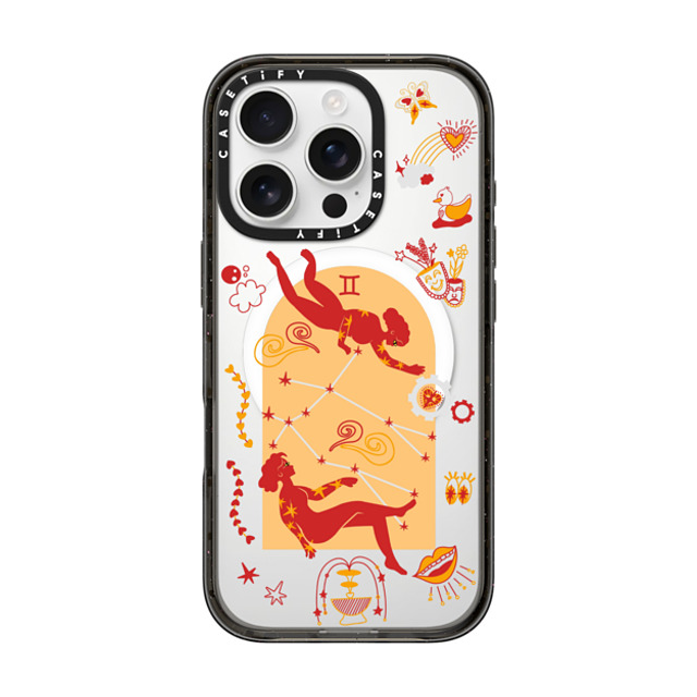 CASETiFY iPhone 16 Pro ケース ブラック インパクトケース MagSafe対応 Gemini casetify_artist Father's Day CASETiFY iPhone 16 Pro ケース ブラック インパクトケース MagSafe対応 Gemini casetify_artist Father's Day