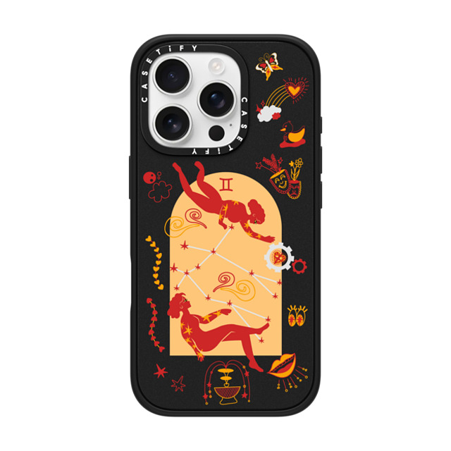 CASETiFY iPhone 16 Pro ケース マットブラック インパクトケース MagSafe対応 Gemini casetify_artist Father's Day CASETiFY iPhone 16 Pro ケース マットブラック インパクトケース MagSafe対応 Gemini casetify_artist Father's Day