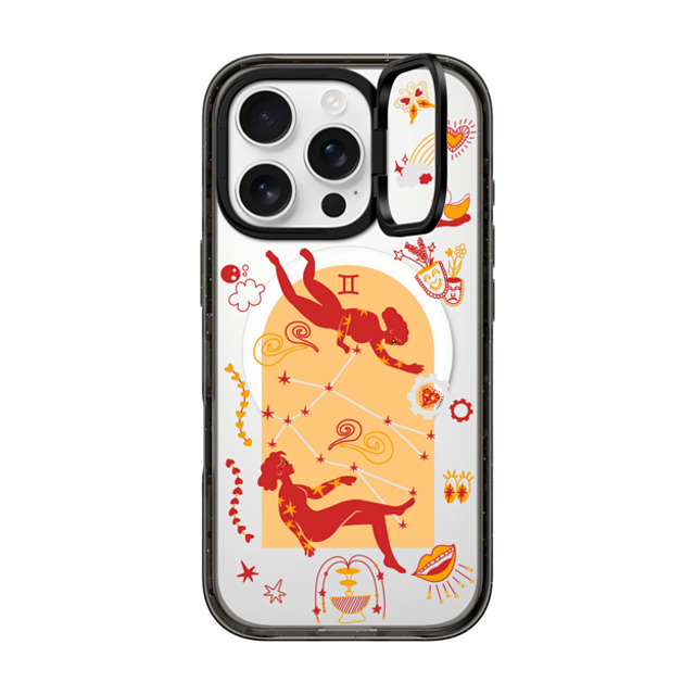 CASETiFY iPhone 16 Pro ケース ブラック インパクトリングスタンドケース MagSafe対応 Gemini casetify_artist Father's Day CASETiFY iPhone 16 Pro ケース ブラック インパクトリングスタンドケース MagSafe対応 Gemini casetify_artist Father's Day