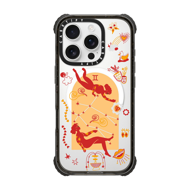 CASETiFY iPhone 16 Pro ケース ブラック ウルトラ インパクトケース MagSafe 対応 Gemini casetify_artist Father's Day CASETiFY iPhone 16 Pro ケース ブラック ウルトラ インパクトケース MagSafe 対応 Gemini casetify_artist Father's Day