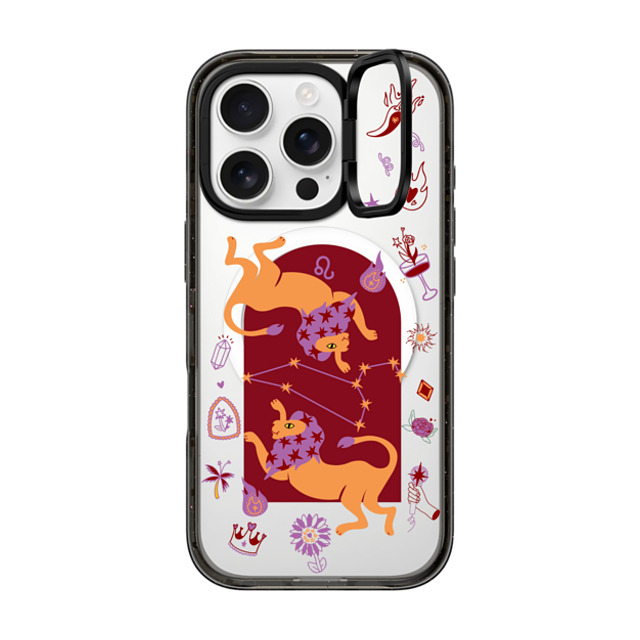 CASETiFY iPhone 16 Pro ケース ブラック インパクトリングスタンドケース MagSafe対応 Leo casetify_artist Father's Day CASETiFY iPhone 16 Pro ケース ブラック インパクトリングスタンドケース MagSafe対応 Leo casetify_artist Father's Day