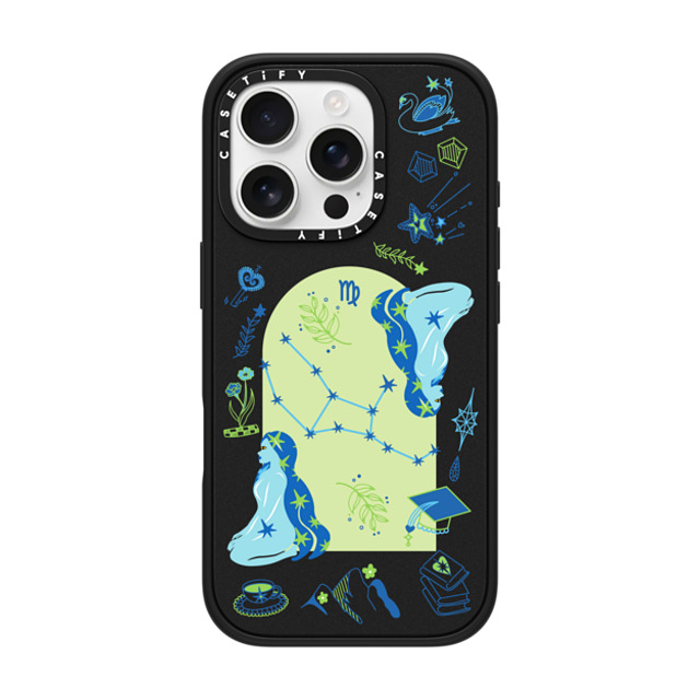 CASETiFY iPhone 16 Pro ケース マットブラック インパクトケース MagSafe対応 Virgo casetify_artist Father's Day CASETiFY iPhone 16 Pro ケース マットブラック インパクトケース MagSafe対応 Virgo casetify_artist Father's Day