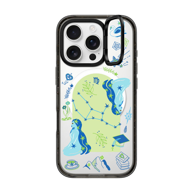 CASETiFY iPhone 16 Pro ケース ブラック インパクトリングスタンドケース MagSafe対応 Virgo casetify_artist Father's Day CASETiFY iPhone 16 Pro ケース ブラック インパクトリングスタンドケース MagSafe対応 Virgo casetify_artist Father's Day