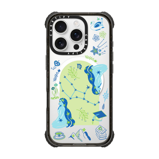 CASETiFY iPhone 16 Pro ケース ブラック ウルトラ インパクトケース MagSafe 対応 Virgo casetify_artist Father's Day CASETiFY iPhone 16 Pro ケース ブラック ウルトラ インパクトケース MagSafe 対応 Virgo casetify_artist Father's Day