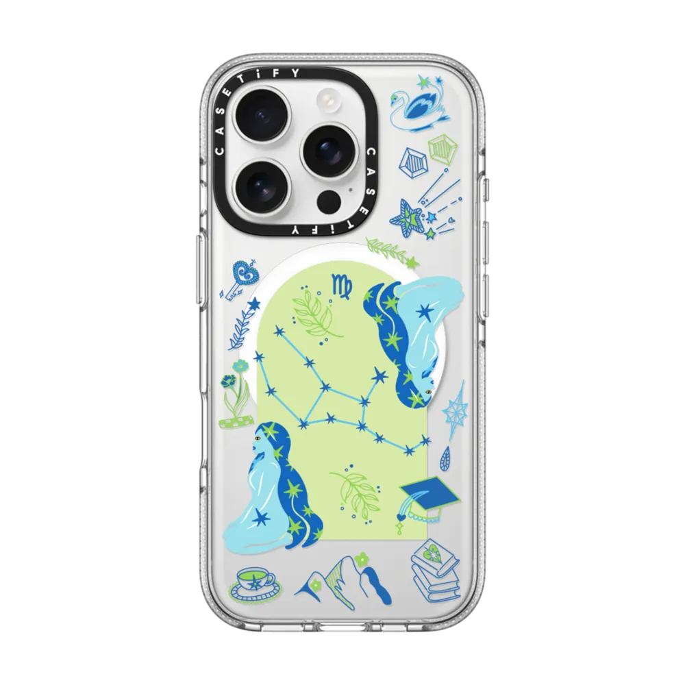 Clear iPhone 16 Pro Case MagSafe Compatible - Virgo