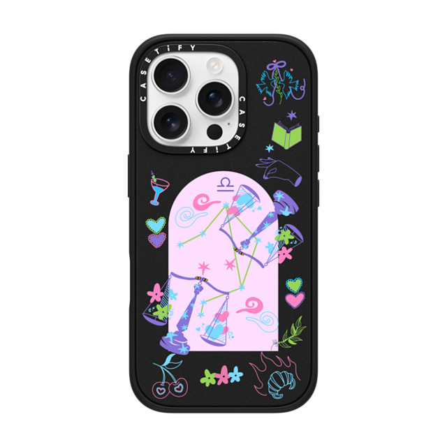 CASETiFY iPhone 16 Pro ケース マットブラック インパクトケース MagSafe対応 Libra casetify_artist Father's Day CASETiFY iPhone 16 Pro ケース マットブラック インパクトケース MagSafe対応 Libra casetify_artist Father's Day