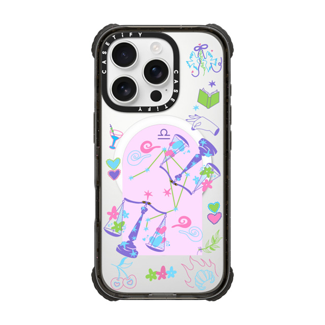 CASETiFY iPhone 16 Pro ケース ブラック ウルトラ インパクトケース MagSafe 対応 Libra casetify_artist Father's Day CASETiFY iPhone 16 Pro ケース ブラック ウルトラ インパクトケース MagSafe 対応 Libra casetify_artist Father's Day