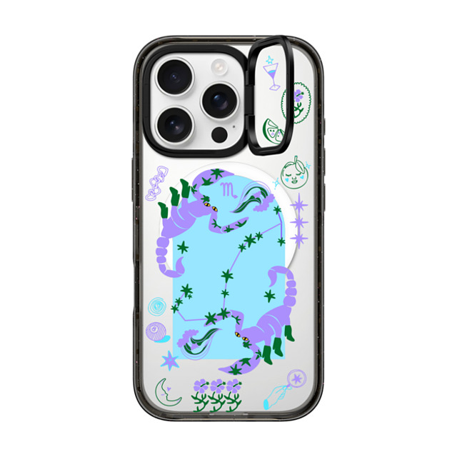 CASETiFY iPhone 16 Pro ケース ブラック インパクトリングスタンドケース MagSafe対応 Scorpio casetify_artist Father's Day CASETiFY iPhone 16 Pro ケース ブラック インパクトリングスタンドケース MagSafe対応 Scorpio casetify_artist Father's Day