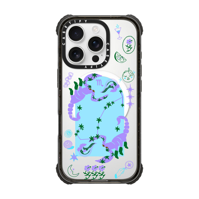 CASETiFY iPhone 16 Pro ケース ブラック ウルトラ インパクトケース MagSafe 対応 Scorpio casetify_artist Father's Day CASETiFY iPhone 16 Pro ケース ブラック ウルトラ インパクトケース MagSafe 対応 Scorpio casetify_artist Father's Day