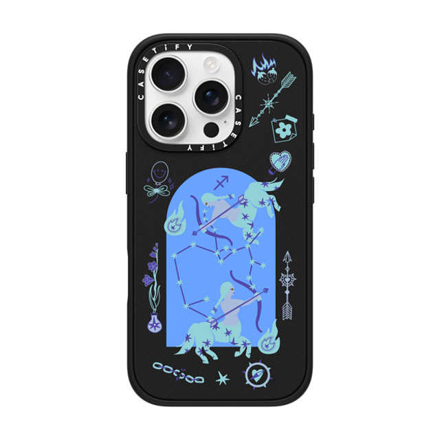 CASETiFY iPhone 16 Pro ケース マットブラック インパクトケース MagSafe対応 Sagittarius casetify_artist Father's Day CASETiFY iPhone 16 Pro ケース マットブラック インパクトケース MagSafe対応 Sagittarius casetify_artist Father's Day