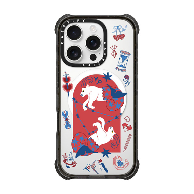 CASETiFY iPhone 16 Pro ケース ブラック ウルトラ インパクトケース MagSafe 対応 Capricorn casetify_artist Father's Day CASETiFY iPhone 16 Pro ケース ブラック ウルトラ インパクトケース MagSafe 対応 Capricorn casetify_artist Father's Day