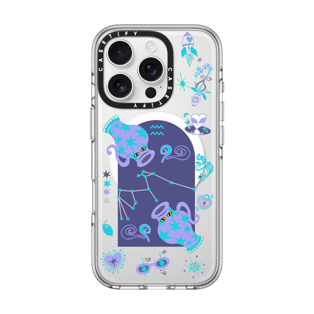 CASETiFY iPhone 16 Pro ケース クリア クリア ケース MagSafe対応 みずがめ座 casetify_artist Father's Day CASETiFY iPhone 16 Pro ケース クリア クリア ケース MagSafe対応 みずがめ座 casetify_artist Father's Day