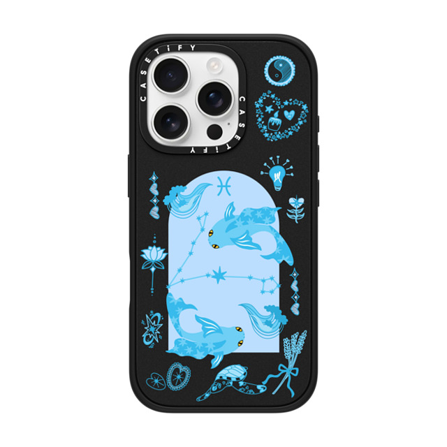 CASETiFY iPhone 16 Pro ケース マットブラック インパクトケース MagSafe対応 Pisces casetify_artist Father's Day CASETiFY iPhone 16 Pro ケース マットブラック インパクトケース MagSafe対応 Pisces casetify_artist Father's Day