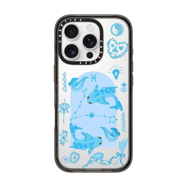 CASETiFY iPhone 16 Pro ケース ブラック インパクトケース Pisces casetify_artist Back to School CASETiFY iPhone 16 Pro ケース ブラック インパクトケース Pisces casetify_artist Back to School