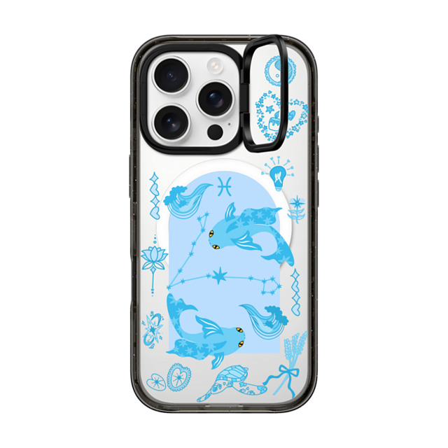 CASETiFY iPhone 16 Pro Case Black インパクトリングスタンドケース MagSafe対応 Pisces casetify_artist Father's Day CASETiFY iPhone 16 Pro Case Black インパクトリングスタンドケース MagSafe対応 Pisces casetify_artist Father's Day