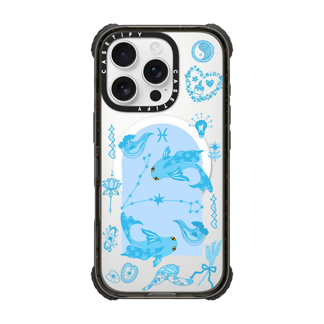 CASETiFY iPhone 16 Pro ケース ブラック ウルトラ インパクトケース MagSafe 対応 Pisces casetify_artist Father's Day CASETiFY iPhone 16 Pro ケース ブラック ウルトラ インパクトケース MagSafe 対応 Pisces casetify_artist Father's Day