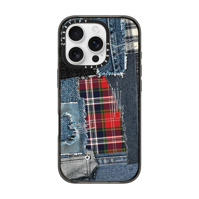 CASETiFY iPhone 16 Pro ケース ブラック インパクトケース Plaid Disorder Case casetify_artist Back to School CASETiFY iPhone 16 Pro ケース ブラック インパクトケース Plaid Disorder Case casetify_artist Back to School