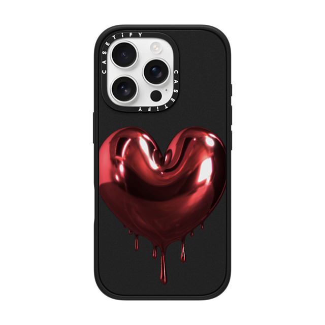 CASETiFY iPhone 16 Pro Case Matte Black Impact Case MagSafe Compatible Red Metallic Heart casetify_artist Back to School CASETiFY iPhone 16 Pro Case Matte Black Impact Case MagSafe Compatible Red Metallic Heart casetify_artist Back to School