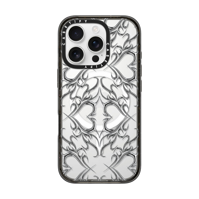 CASETiFY iPhone 16 Pro Case Black Impact Case MagSafe Compatible Metallic Heart casetify_artist Back to School CASETiFY iPhone 16 Pro Case Black Impact Case MagSafe Compatible Metallic Heart casetify_artist Back to School