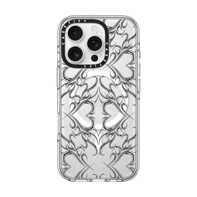 CASETiFY iPhone 16 Pro Case クリア クリア ケース MagSafe対応 Metallic Heart casetify_artist Back to School CASETiFY iPhone 16 Pro Case クリア クリア ケース MagSafe対応 Metallic Heart casetify_artist Back to School
