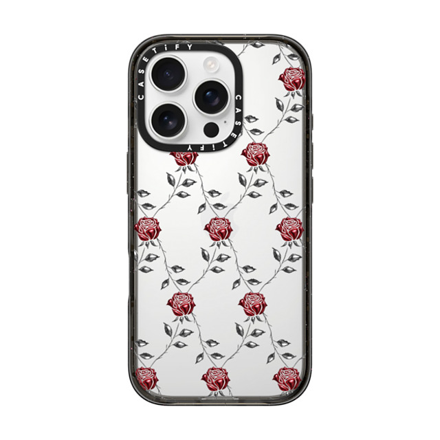 CASETiFY iPhone 16 Pro ケース ブラック インパクトケース Metallic Rose casetify_artist Back to School CASETiFY iPhone 16 Pro ケース ブラック インパクトケース Metallic Rose casetify_artist Back to School