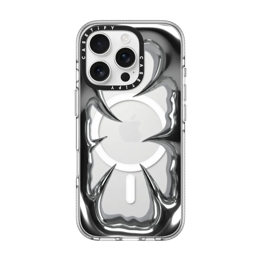 Impact Clear iPhone 16 Pro Case MagSafe Compatible - Metal Crush Frame
