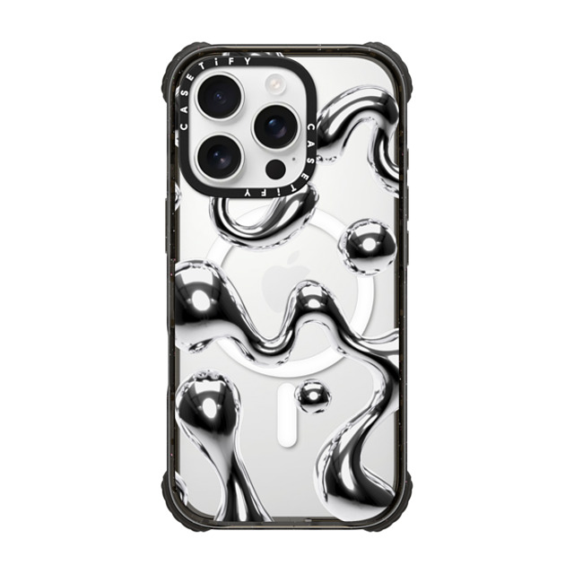 CASETiFY iPhone 16 Pro Case Black ウルトラ インパクトケース MagSafe 対応 Chrome Liquid Groovy casetify_artist Back to School CASETiFY iPhone 16 Pro Case Black ウルトラ インパクトケース MagSafe 対応 Chrome Liquid Groovy casetify_artist Back to School