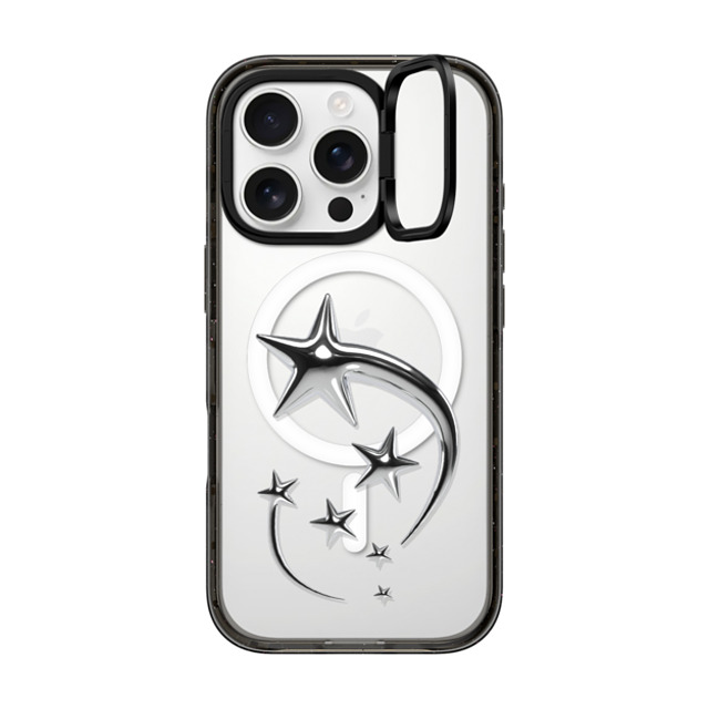 CASETiFY iPhone 16 Pro ケース ブラック インパクトリングスタンドケース MagSafe対応 Metallic Star casetify_artist Back to School CASETiFY iPhone 16 Pro ケース ブラック インパクトリングスタンドケース MagSafe対応 Metallic Star casetify_artist Back to School