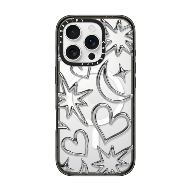 CASETiFY iPhone 16 Pro Case Black Impact Case MagSafe Compatible Chrome Scribbles casetify_artist Back to School CASETiFY iPhone 16 Pro Case Black Impact Case MagSafe Compatible Chrome Scribbles casetify_artist Back to School
