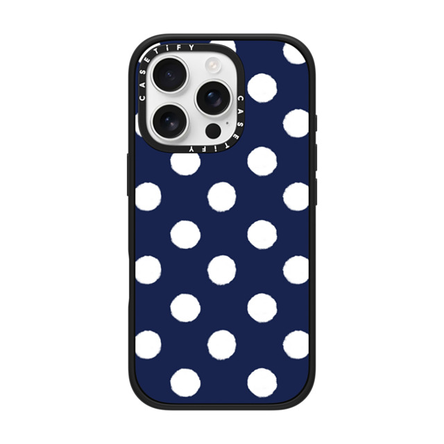 CASETiFY iPhone 16 Pro ケース マットブラック インパクトケース MagSafe対応 Nautical Polka Phone Case casetify_artist Back to School CASETiFY iPhone 16 Pro ケース マットブラック インパクトケース MagSafe対応 Nautical Polka Phone Case casetify_artist Back to School
