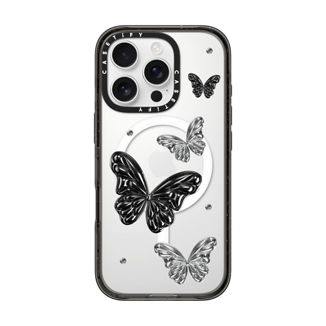 CASETiFY iPhone 16 Pro Case Black Impact Case MagSafe Compatible Metallic Butterfly casetify_artist Back to School CASETiFY iPhone 16 Pro Case Black Impact Case MagSafe Compatible Metallic Butterfly casetify_artist Back to School
