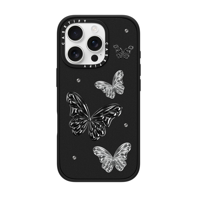 CASETiFY iPhone 16 Pro Case Matte Black Impact Case MagSafe Compatible Metallic Butterfly casetify_artist Back to School CASETiFY iPhone 16 Pro Case Matte Black Impact Case MagSafe Compatible Metallic Butterfly casetify_artist Back to School