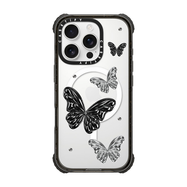 CASETiFY iPhone 16 Pro Case Black ウルトラ インパクトケース MagSafe 対応 Metallic Butterfly casetify_artist Back to School CASETiFY iPhone 16 Pro Case Black ウルトラ インパクトケース MagSafe 対応 Metallic Butterfly casetify_artist Back to School