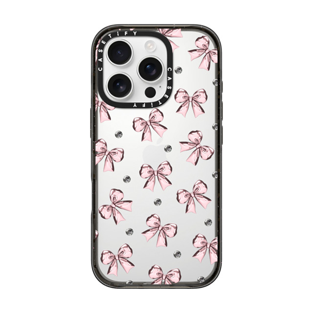 CASETiFY iPhone 16 Pro ケース ブラック インパクトケース Metallic Pink Ribbon casetify_artist Back to School CASETiFY iPhone 16 Pro ケース ブラック インパクトケース Metallic Pink Ribbon casetify_artist Back to School