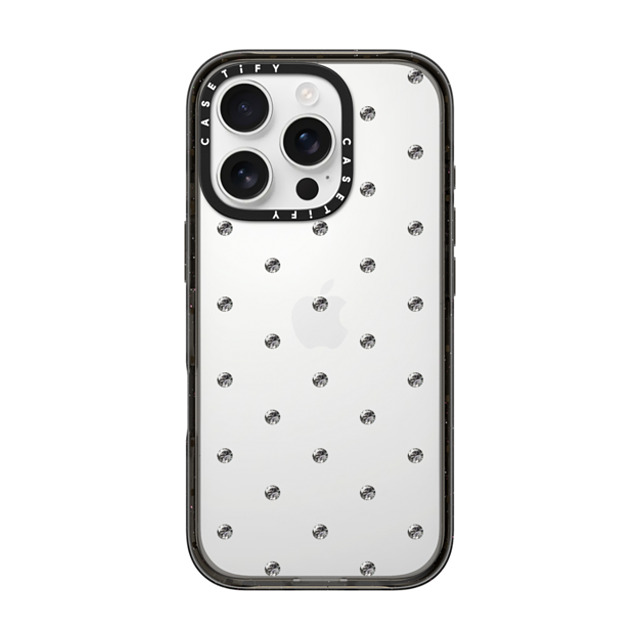 CASETiFY iPhone 16 Pro ケース ブラック インパクトケース Silver Jewel Dot casetify_artist Back to School CASETiFY iPhone 16 Pro ケース ブラック インパクトケース Silver Jewel Dot casetify_artist Back to School