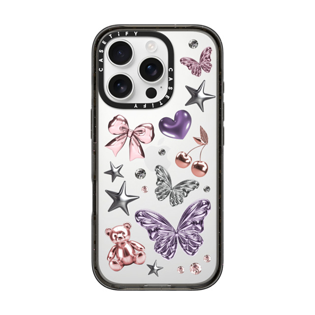 CASETiFY iPhone 16 Pro ケース ブラック インパクトケース Metallic Dream casetify_artist Back to School CASETiFY iPhone 16 Pro ケース ブラック インパクトケース Metallic Dream casetify_artist Back to School