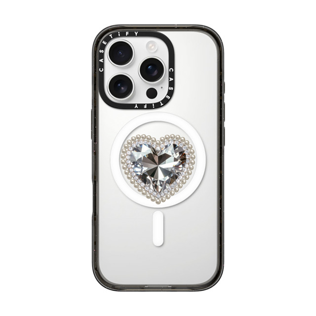 CASETiFY iPhone 16 Pro Case Black Impact Case MagSafe Compatible Jewel Heart casetify_artist Back to School CASETiFY iPhone 16 Pro Case Black Impact Case MagSafe Compatible Jewel Heart casetify_artist Back to School