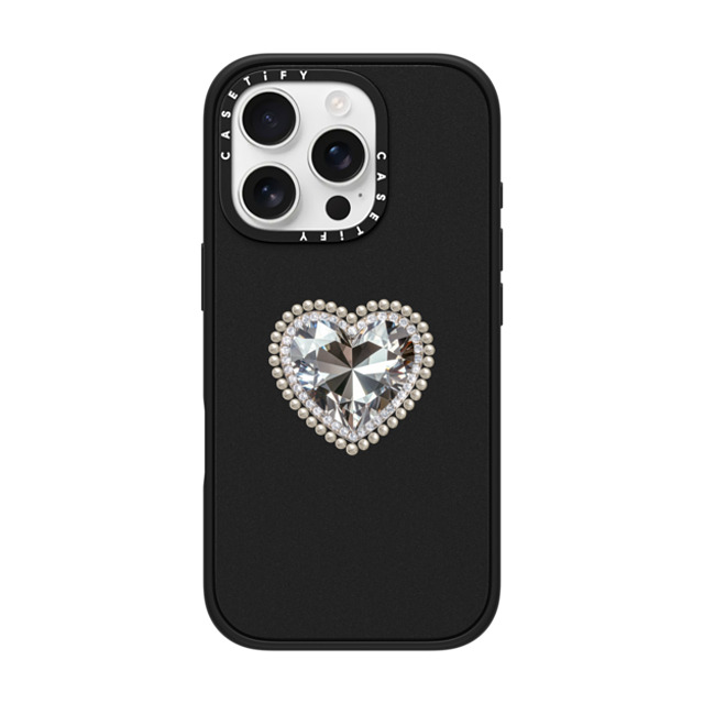 CASETiFY iPhone 16 Pro Case Matte Black Impact Case MagSafe Compatible Jewel Heart casetify_artist Back to School CASETiFY iPhone 16 Pro Case Matte Black Impact Case MagSafe Compatible Jewel Heart casetify_artist Back to School