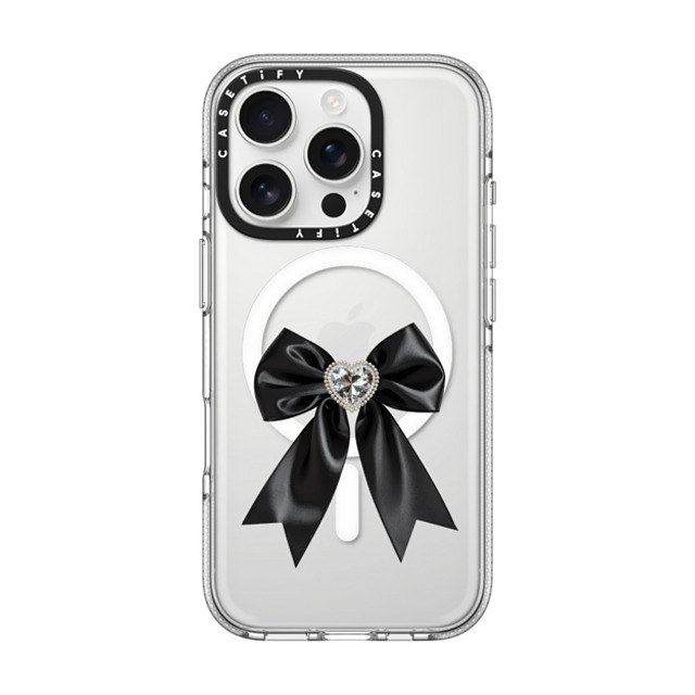 CASETiFY iPhone 16 Pro Case クリア クリア ケース MagSafe対応 Black Satin Ribbon casetify_artist Back to School CASETiFY iPhone 16 Pro Case クリア クリア ケース MagSafe対応 Black Satin Ribbon casetify_artist Back to School